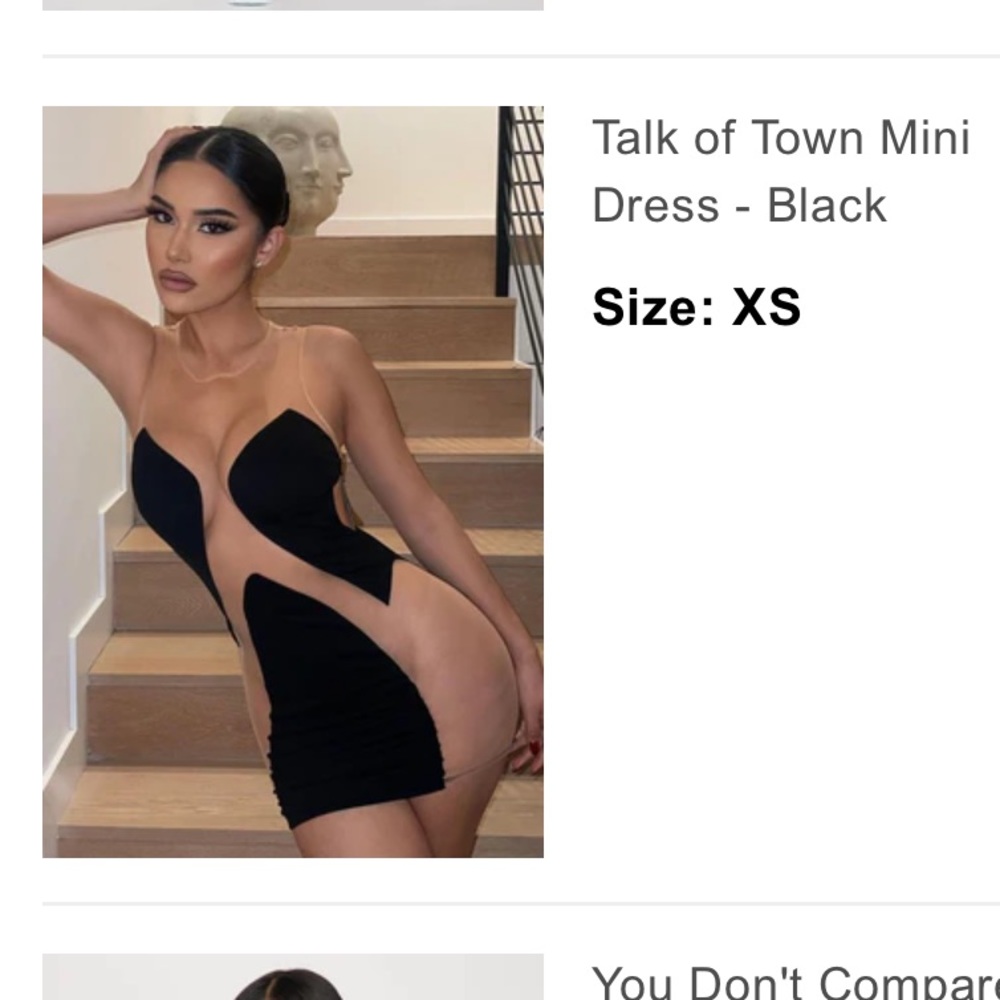 Fashion Nova talk of town mini dress